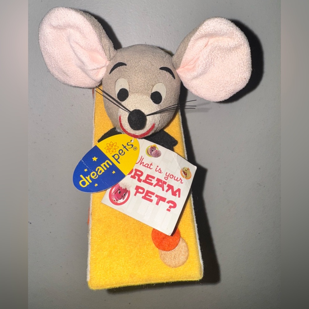 Vintage Dream Pets Roquefort Mouse in Cheese Dakin Velveteen Plush 1970’s